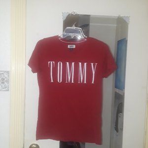 Tommy Hilfiger Red Logo Top Size XS